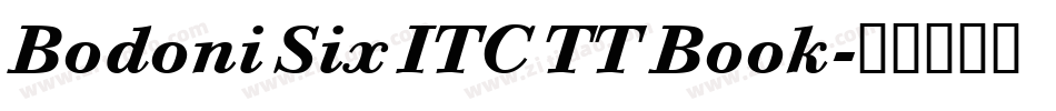 Bodoni Six ITC TT Book字体转换